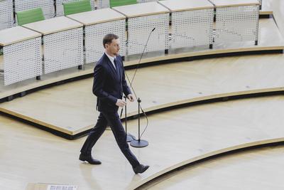 Wahl des Ministerpraesidenten im Saechsischen Landtag-stock-foto