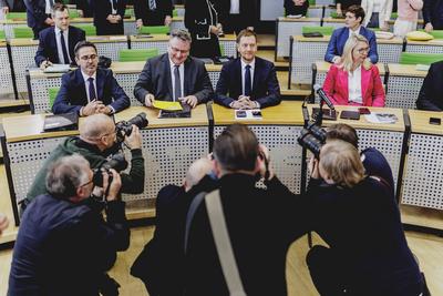 Wahl des Ministerpraesidenten im Saechsischen Landtag-stock-foto