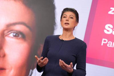 Vorstellung Wahlkampagne 2025 Buendnis Sahra Wagenknecht-stock-foto