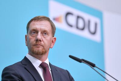 Berlin, Deutschland, 02.09.2024: Konrad-Adenauer-Haus: Pressekonferenz nach CDU-Vorstandssitzung zu Wahlen in Sachsen un-stock-foto