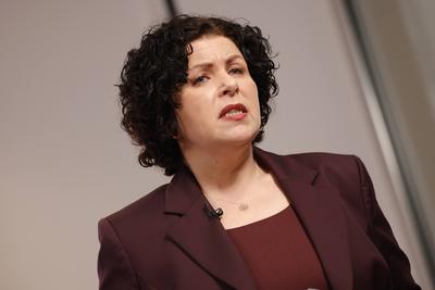 Amira Mohamed Ali , BSW-Vorsitzenden, Deutschland, Berlin, B?ndnis Sahra Wagenknecht - Vernunft und Gerechtigkeit, Vorst-stock-foto