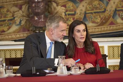 Spanish Royals attends Princess of Girona Foundation Board of Trustees meeting-stock-foto