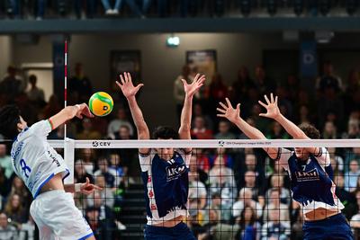 Volleyball I Herren I Saison 2024-2025 I Champions League Volley I 4th Round Leg 4  CLVM 84 I SVG L?neburg - Levski SOFIA I 18.12.2024-stock-photo