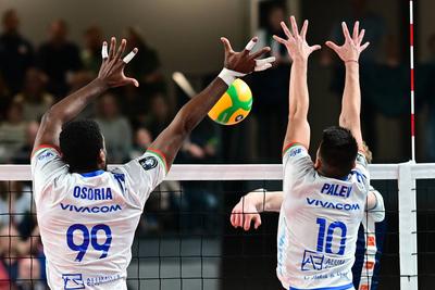 Volleyball I Herren I Saison 2024-2025 I Champions League Volley I 4th Round Leg 4  CLVM 84 I SVG L?neburg - Levski SOFIA I 18.12.2024-stock-photo