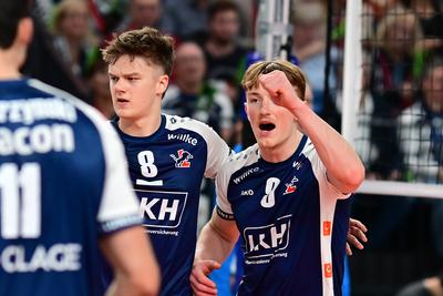 Volleyball I Herren I Saison 2024-2025 I Champions League Volley I 4th Round Leg 4  CLVM 84 I SVG L?neburg - Levski SOFIA I 18.12.2024-stock-photo
