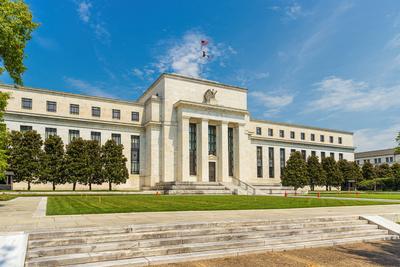 View of the headquarters of the Federal Reserve in Washington, D.C. Headquarters of the Federal Reserve in Washington, D-stock-foto