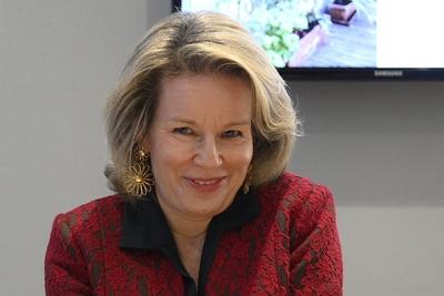 King Philippe And Queen Mathilde Visit Porte' Nursing Home-stock-foto