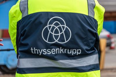 Kiel, Schleswig-Holstein, 16. September 2022. Wirtschaftsminister Madsen besucht Werften-Standorte in Kiel: Thyssen Krup-stock-foto