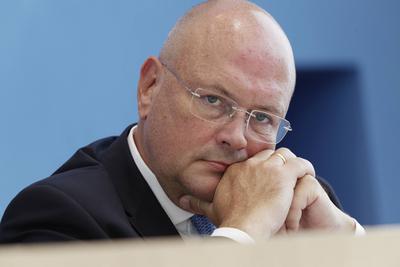Arne Sch?nbohm 2021-07-14 - Deutschland, Berlin - Bundespressekonferenz: Der Bundesminister des Inneren, f?r Bau und Hei-stock-foto