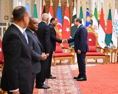 Egyptian President Abdel Fattah El-Sisi inaugurates the D8 Summit for Economic Cooperation-stock-photo