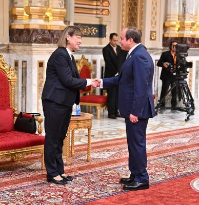Egyptian President Abdel Fattah El-Sisi inaugurates the D8 Summit for Economic Cooperation-stock-photo