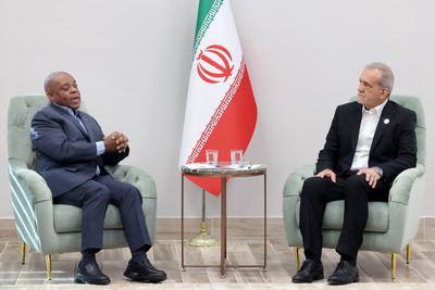Iranian President Masoud Pezeshkian attent the D8 Summit for Economic Cooperation-stock-photo