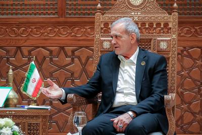 Iranian President Masoud Pezeshkian attent the D8 Summit for Economic Cooperation-stock-photo