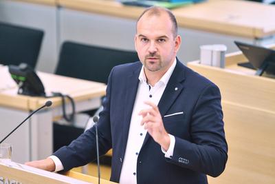 Magdeburg, Sachsen-Anhalt, Deutschland, 19.09.2024: Landtag: Landtagssitzung: Daniel Roi, AfD *** Magdeburg, Saxony-Anha-stock-foto