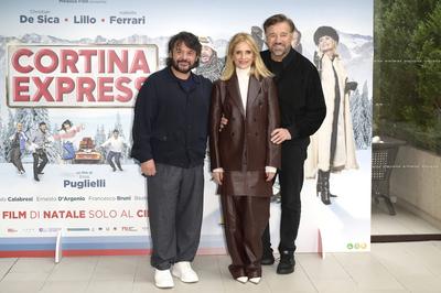 Lillo Pasquale Petrolo, Isabella Ferrari, Christian De Sica-stock-photo