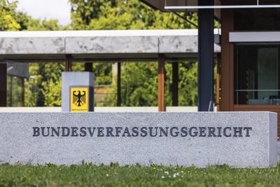 Justiz, Symbolfotos  Bundesverfassungsgericht Karlsruhe. BVG. // 06.09.2022: Deutschland, Baden-W?rttemberg, Karlsruhe.-stock-photo