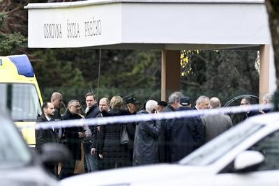 Zagreb, 201224. Knife attack in Precko elementary school in Zagreb. A young male attacked a teacher and students with a-stock-photo