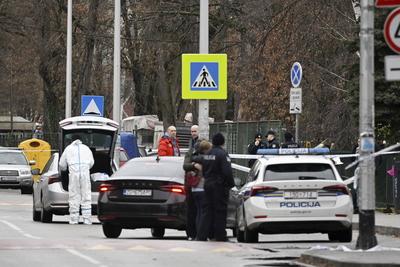 Croatia, Zagreb, 201224. Knife attack in Precko elementary school in Zagreb. A young male attacked a teacher and student-stock-photo