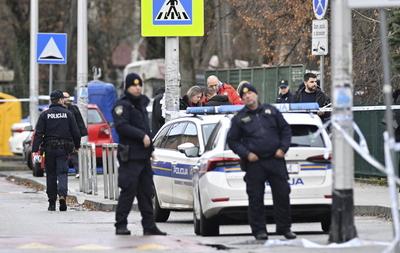 Zagreb, 201224. Knife attack in Precko elementary school in Zagreb. A young male attacked a teacher and students with a-stock-photo
