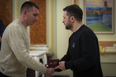 President of Ukraine Volodymyr Zelenskyy meet with employees of the energy sector-stock-photo