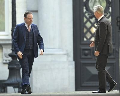 Consultations of King Philippe with informeur Bart De Wever 20/12/2024-stock-foto