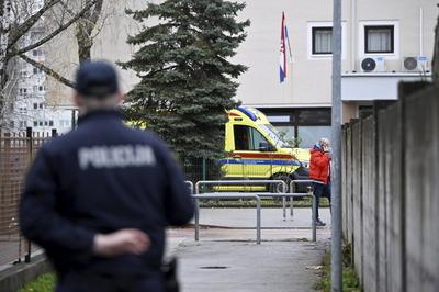 Zagreb, 201224. Knife attack in Precko elementary school in Zagreb. A young male attacked a teacher and students with a knife. Photo: Damir Krajac / CROPIX Zagreb Croatia Copyright: xxDamirxKrajacx napad_skola_precko49-201224-stock-foto