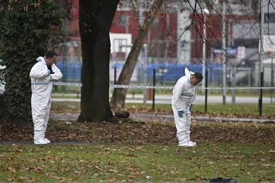 Croatia, Zagreb, 201224. Knife attack in Precko elementary school in Zagreb. A young male attacked a teacher and student-stock-photo