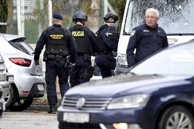 Zagreb, 201224. Knife attack in Precko elementary school in Zagreb. A young male attacked a teacher and students with a-stock-photo