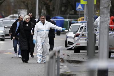 Croatia, Zagreb, 201224. Knife attack in Precko elementary school in Zagreb. A young male attacked a teacher and student-stock-photo
