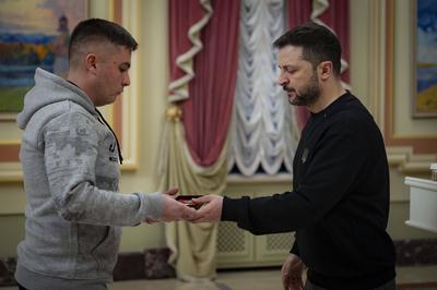 President of Ukraine Volodymyr Zelenskyy meet with employees of the energy sector-stock-photo