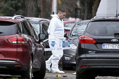 Croatia, Zagreb, 201224. Knife attack in Precko elementary school in Zagreb. A young male attacked a teacher and student-stock-photo