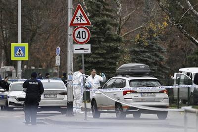 Croatia, Zagreb, 201224. Knife attack in Precko elementary school in Zagreb. A young male attacked a teacher and student-stock-photo