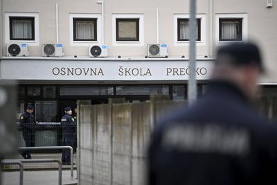 Zagreb, 201224. Knife attack in Precko elementary school in Zagreb. A young male attacked a teacher and students with a knife. Photo: Damir Krajac / CROPIX Zagreb Croatia Copyright: xxDamirxKrajacx napad_skola_precko53-201224-stock-foto