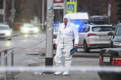 Croatia, Zagreb, 20.12.2024 - The police are conducting an investigation at the Precko Elementary School-stock-foto
