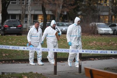 Croatia, Zagreb, 20.12.2024 - The police are conducting an investigation at the Precko Elementary School-stock-foto