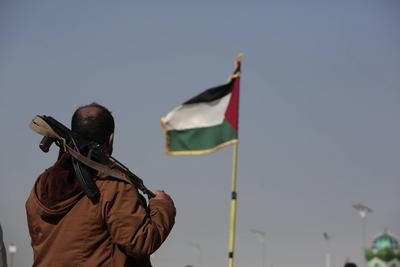 YEMEN HOUTHIS USA ISRAEL CONFLICT-stock-foto