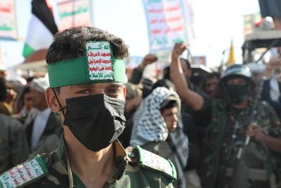 YEMEN HOUTHIS USA ISRAEL CONFLICT-stock-foto
