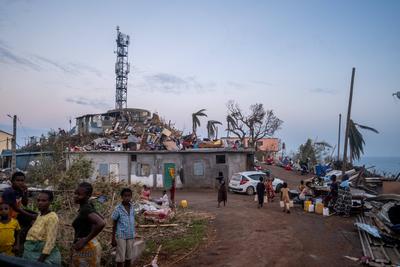 MAYOTTE, cyclone Chido-stock-foto