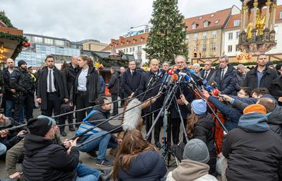 Mindestens fuenf Tote bei Anschlag auf Weihnachtsmarkt in Magdeburg-stock-foto