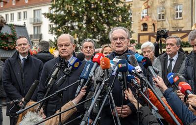 Mindestens fuenf Tote bei Anschlag auf Weihnachtsmarkt in Magdeburg-stock-foto