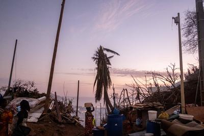 MAYOTTE, cyclone Chido-stock-foto