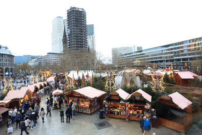 DEU, Weihnachtsmarkt auf dem Breitscheidplatz,-stock-foto