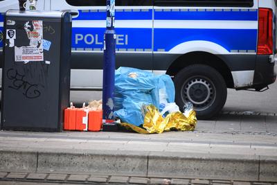 Bundeskanzler Scholz besucht Ort des Anschlages auf dem Magdeburger Weihnachtsmarkt-stock-photo