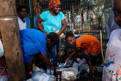 MAYOTTE, cyclone Chido-stock-foto