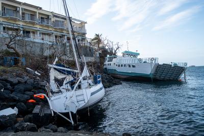 MAYOTTE, cyclone Chido-stock-foto