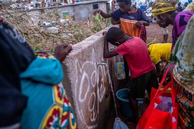 MAYOTTE, cyclone Chido-stock-foto
