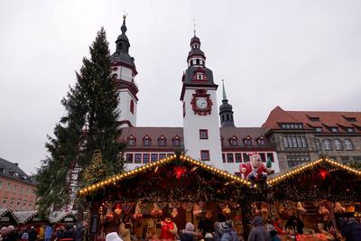 Weihnachtsmarkt Chemnitz-stock-foto