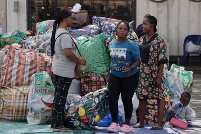 Stampede at good distribution point kills 10 in Nigeria-stock-photo