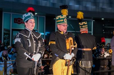 Leipzig - Schweigeminute bei Leipziger Bergparade: ?ber 550 Bergleute in der Messestadt-stock-foto