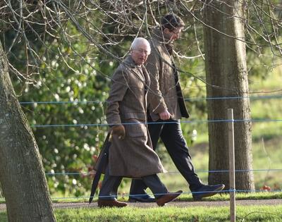 King Charles III, Sandringham, Norfolk, UK, on 22nd December 2024.-stock-photo